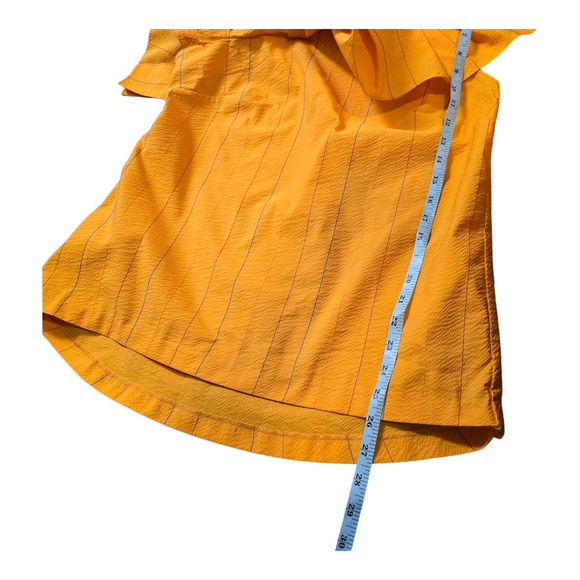 Sachin + Babi one shoulder yellow striped blouse size 10 medium - Picture 7 of 7